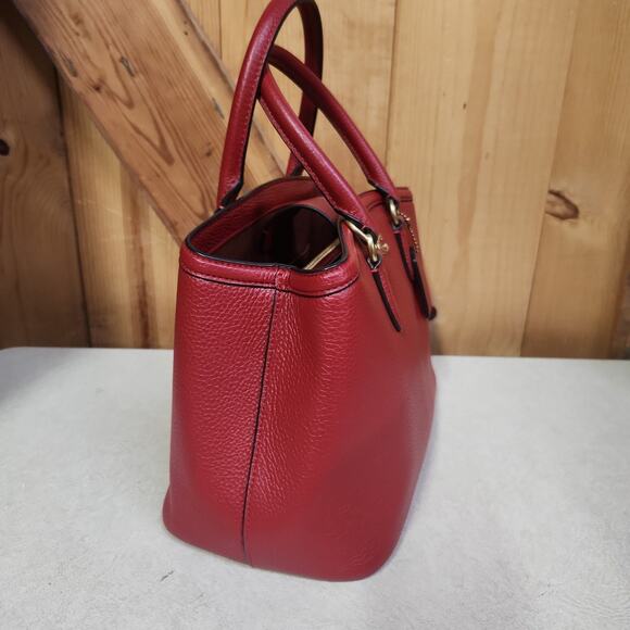 Coach Legacy Medium Pebbled Leather Carryall 28 B4/Ruby CU024 - Picture 4 of 8